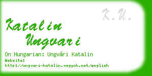 katalin ungvari business card